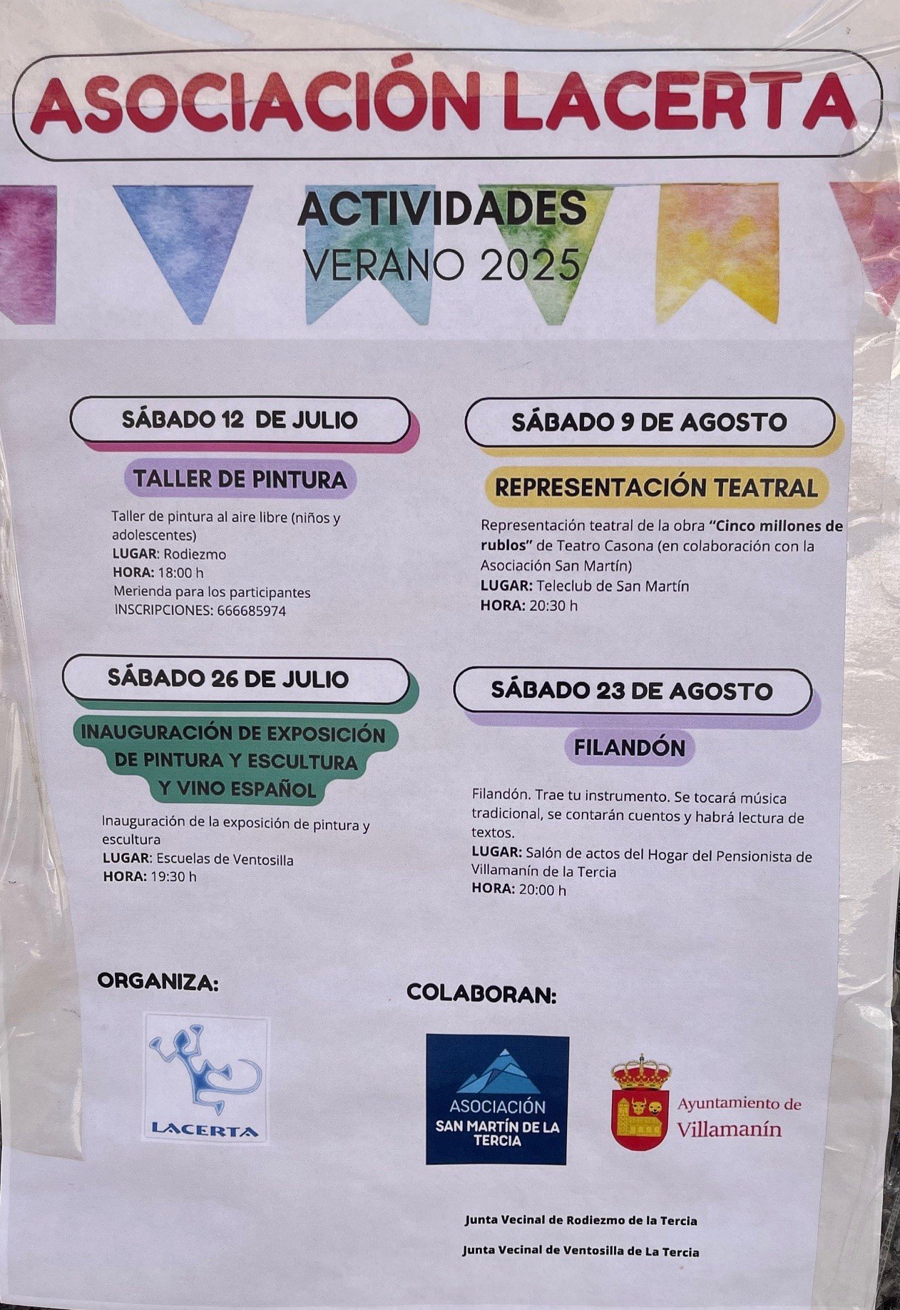 ACTIVIDADES VERANO 2025 (ASOCIACIÓN LACERTA)