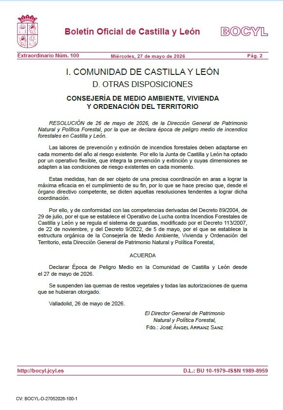 RIESGO MEDIO DE INCENDIOS