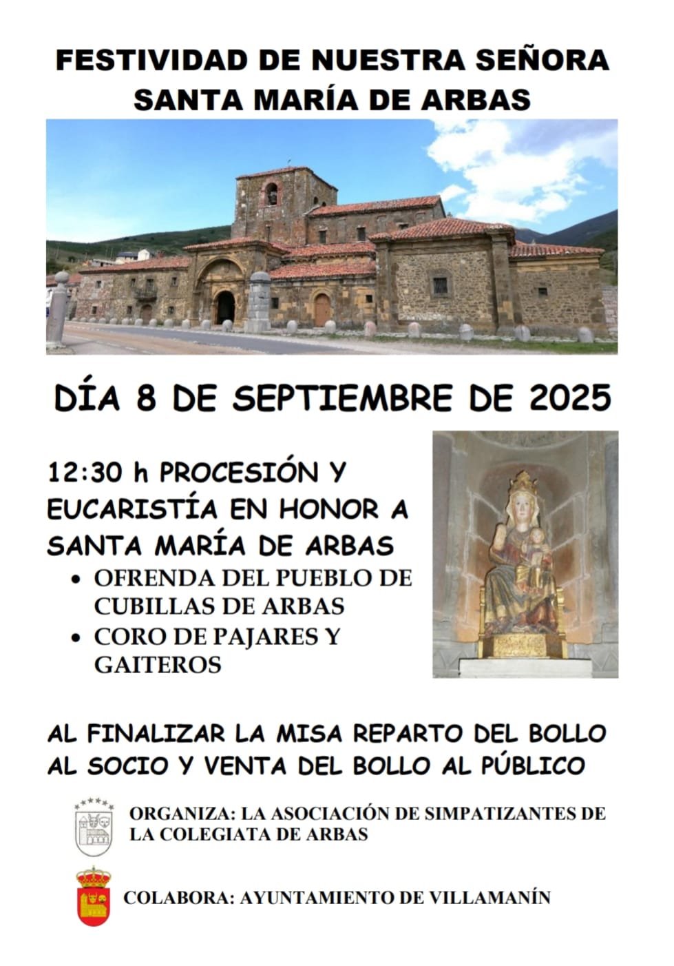 FESTIVIDAD DE NUESTRA SEÑORA SANTA MARIA DE ARBAS