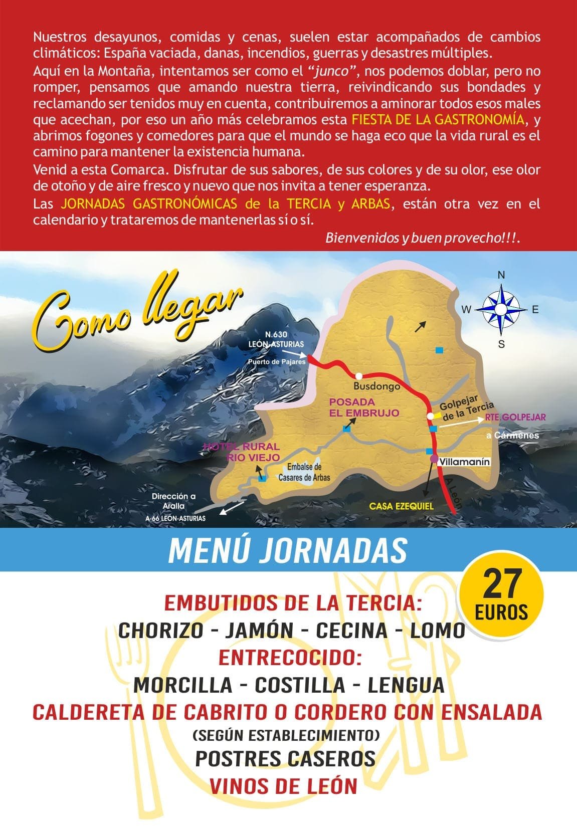 Jornadas gastronómicas de la Tercia y Arbas